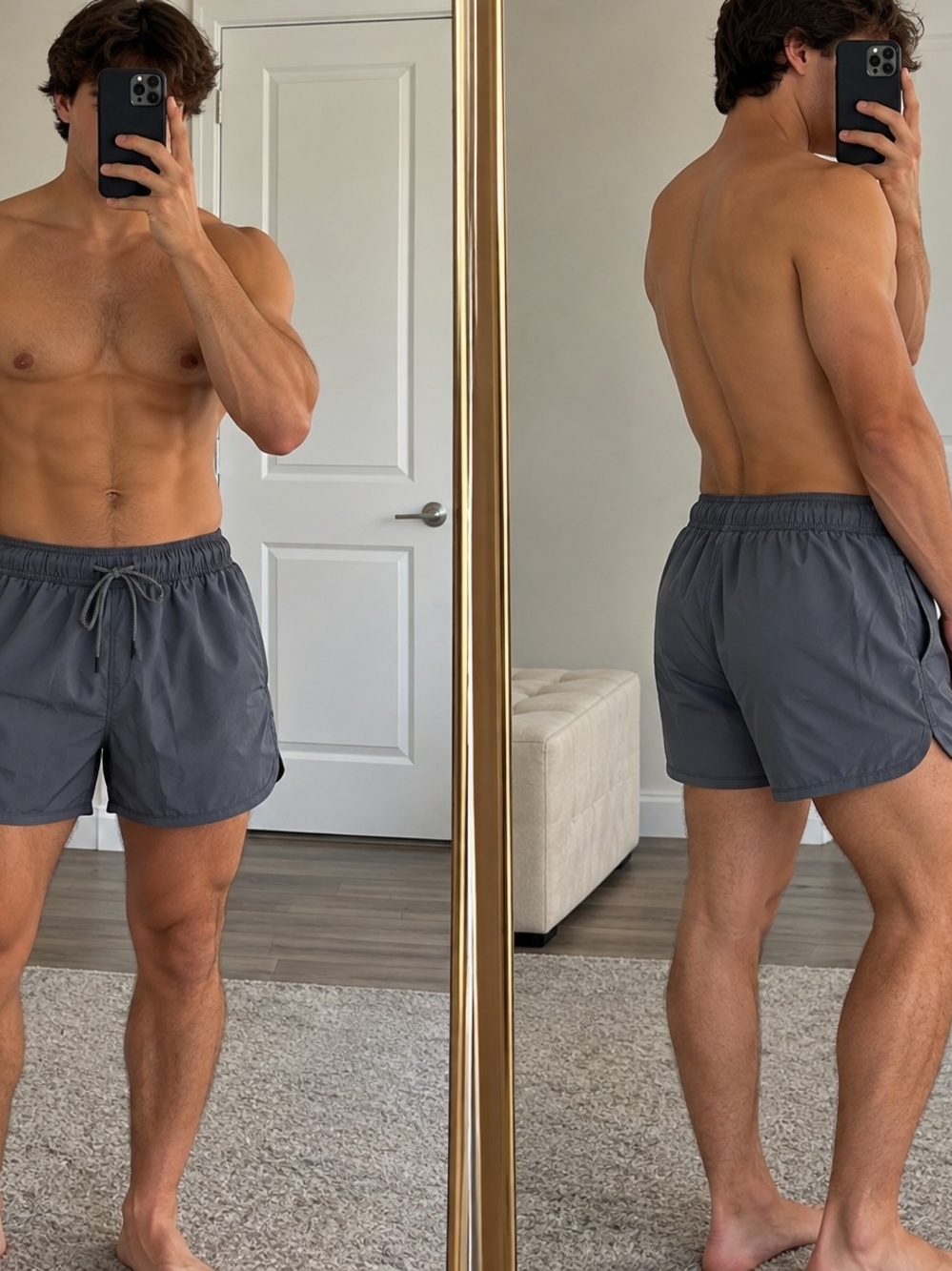 H&M Gray Swim Trunks | Men's Size Small